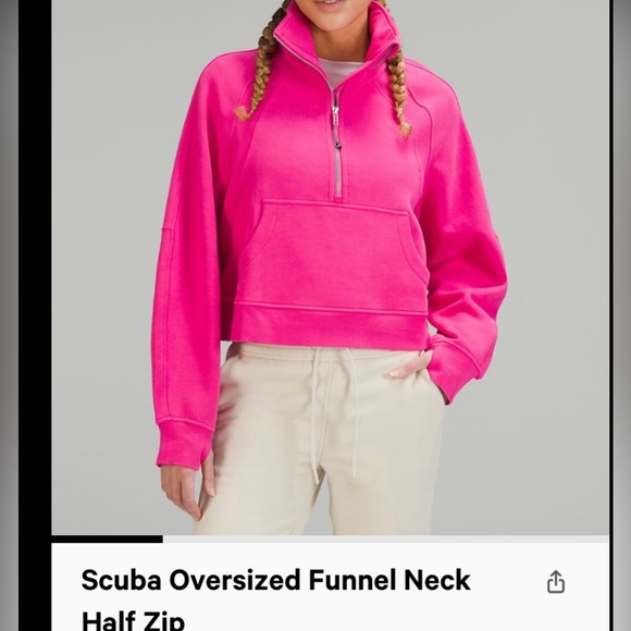 lululemon athletica Sweaters - Sonic pink half zip scuba